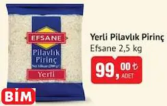 EFSANE YERLİ PİLAVLIK PİRİNÇ 2.5 KG EFSANE YERLİ PİLAVLIK PİRİNÇ 2.5 KG